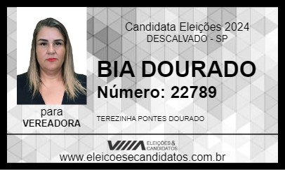 Candidato BIA DOURADO  2024 - DESCALVADO - Eleições