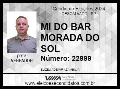 Candidato MI DO BAR MORADA DO SOL  2024 - DESCALVADO - Eleições