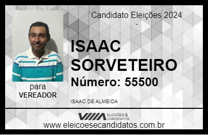 Candidato ISAAC SORVETEIRO 2024 - ITOBI - Eleições