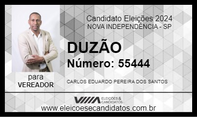 Candidato DUZÃO 2024 - NOVA INDEPENDÊNCIA - Eleições