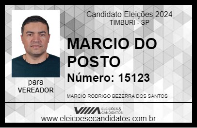 Candidato MARCIO DO POSTO 2024 - TIMBURI - Eleições