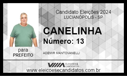 Candidato CANELINHA 2024 - LUCIANÓPOLIS - Eleições