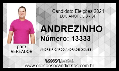 Candidato ANDREZINHO 2024 - LUCIANÓPOLIS - Eleições