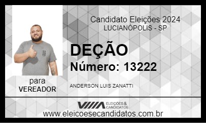 Candidato DEÇÃO 2024 - LUCIANÓPOLIS - Eleições