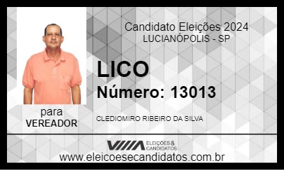 Candidato LICO 2024 - LUCIANÓPOLIS - Eleições