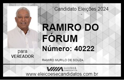 Candidato RAMIRO DO FÓRUM 2024 - GENERAL SALGADO - Eleições