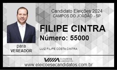 Candidato FILIPE CINTRA 2024 - CAMPOS DO JORDÃO - Eleições