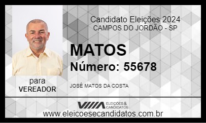 Candidato MATOS 2024 - CAMPOS DO JORDÃO - Eleições