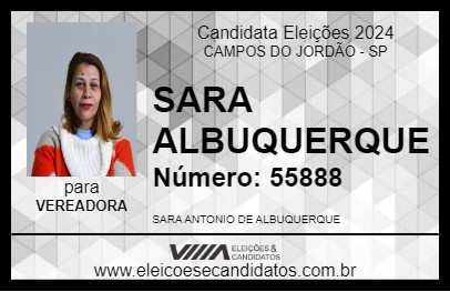 Candidato SARA ALBUQUERQUE 2024 - CAMPOS DO JORDÃO - Eleições