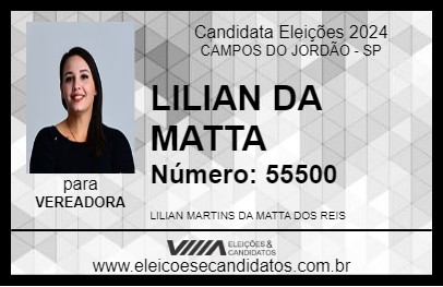 Candidato LILIAN DA MATTA 2024 - CAMPOS DO JORDÃO - Eleições