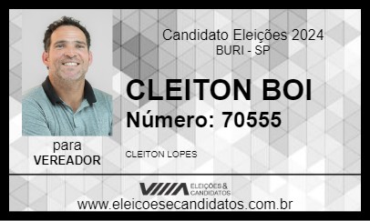 Candidato CLEITON BOI 2024 - BURI - Eleições