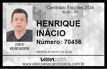 Candidato HENRIQUE INÁCIO 2024 - BURI - Eleições