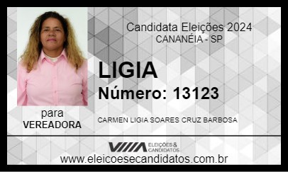 Candidato LIGIA 2024 - CANANÉIA - Eleições