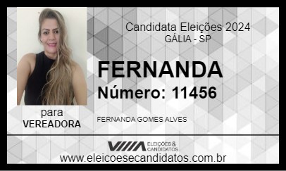 Candidato FERNANDA 2024 - GÁLIA - Eleições