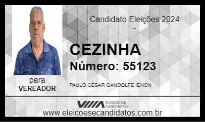 Candidato CEZINHA 2024 - AGUAÍ - Eleições