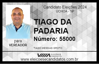 Candidato TIAGO DA PADARIA 2024 - UCHOA - Eleições