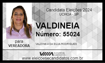 Candidato VALDINEIA 2024 - UCHOA - Eleições