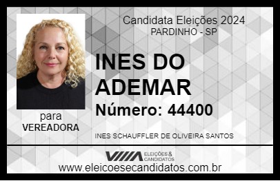 Candidato INES DO ADEMAR 2024 - PARDINHO - Eleições