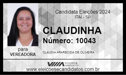 Candidato CLAUDINHA 2024 - ITAÍ - Eleições