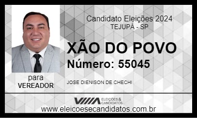 Candidato XÃO DO POVO 2024 - TEJUPÁ - Eleições