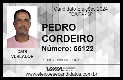 Candidato PEDRO CORDEIRO 2024 - TEJUPÁ - Eleições