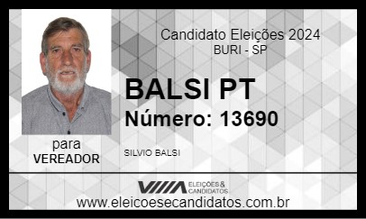 Candidato GUBANI PT 2024 - BURI - Eleições