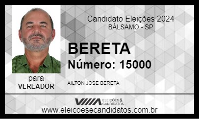 Candidato BERETA 2024 - BÁLSAMO - Eleições