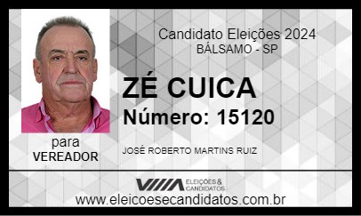 Candidato ZÉ CUICA 2024 - BÁLSAMO - Eleições