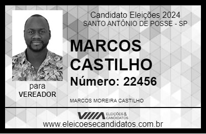 Candidato MARCOS CASTILHO 2024 - SANTO ANTÔNIO DE POSSE - Eleições