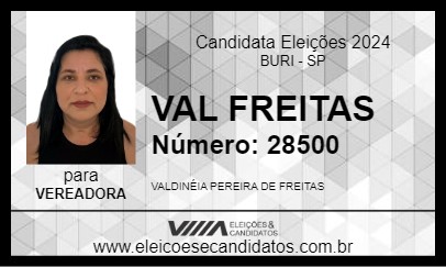 Candidato VAL FREITAS 2024 - BURI - Eleições