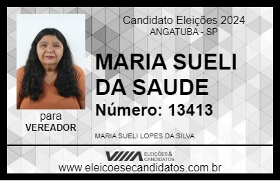 Candidato MARIA SUELI DA SAUDE 2024 - ANGATUBA - Eleições