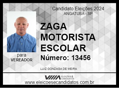 Candidato ZAGA MOTORISTA ESCOLAR 2024 - ANGATUBA - Eleições