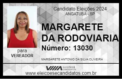 Candidato MARGARETE DA RODOVIARIA 2024 - ANGATUBA - Eleições