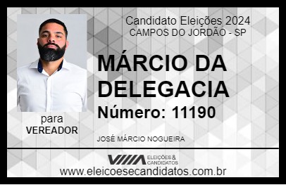 Candidato MÁRCIO DA DELEGACIA 2024 - CAMPOS DO JORDÃO - Eleições