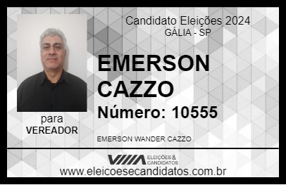 Candidato EMERSON CAZZO 2024 - GÁLIA - Eleições