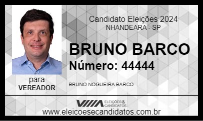 Candidato BRUNO BARCO 2024 - NHANDEARA - Eleições