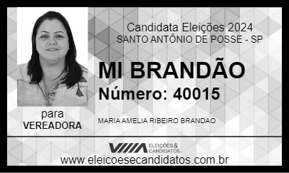 Candidato MI BRANDÃO 2024 - SANTO ANTÔNIO DE POSSE - Eleições