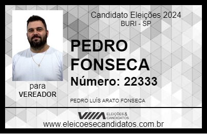 Candidato PEDRO FONSECA 2024 - BURI - Eleições