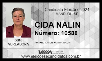 Candidato CIDA NALIN 2024 - MANDURI - Eleições