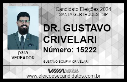 Candidato DOUTOR GUSTAVO CRIVELARI 2024 - SANTA GERTRUDES - Eleições