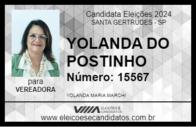 Candidato YOLANDA 2024 - SANTA GERTRUDES - Eleições