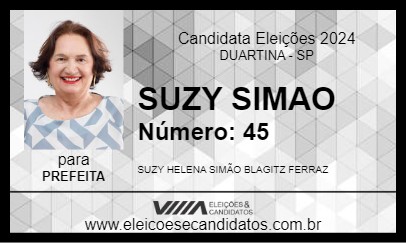 Candidato SUZY SIMAO 2024 - DUARTINA - Eleições