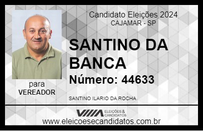 Candidato SANTINO DA BANCA 2024 - CAJAMAR - Eleições