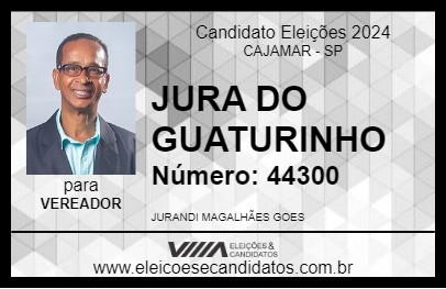 Candidato JURA DO GUATURINHO 2024 - CAJAMAR - Eleições