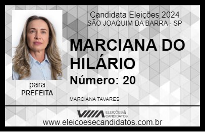 Candidato MARCIANA DO HILÁRIO 2024 - SÃO JOAQUIM DA BARRA - Eleições