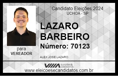 Candidato LAZARO BARBEIRO 2024 - UCHOA - Eleições