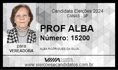 Candidato PROF ALBA 2024 - CANAS - Eleições