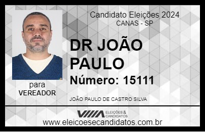 Candidato DR JOÃO PAULO 2024 - CANAS - Eleições