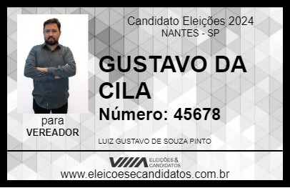 Candidato GUSTAVO DA CILA 2024 - NANTES - Eleições