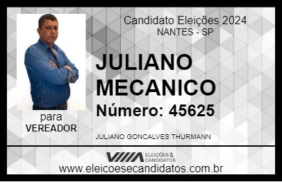 Candidato JULIANO MECANICO 2024 - NANTES - Eleições